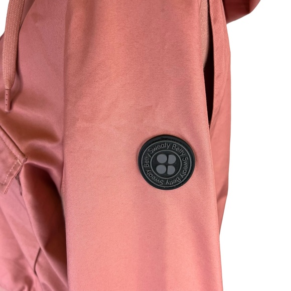 NWT $318 Sweaty Betty Timeless Cropped Trench Jacket Clay Pink Size 12 Hooded - Picture 2 of 8